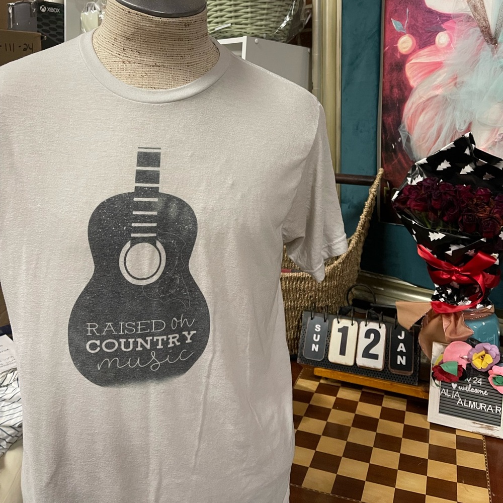 Raised on country music graphic tee
